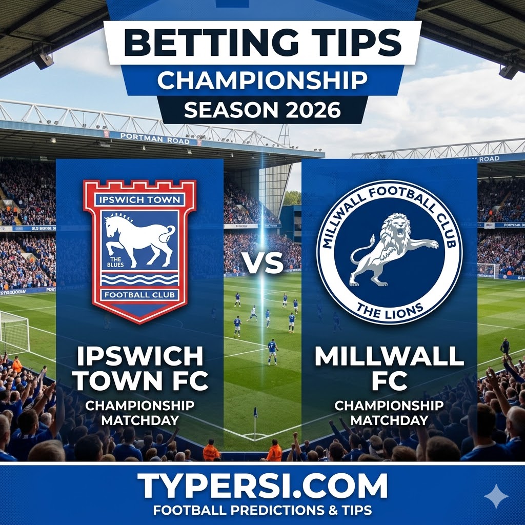 Betting Tips Championship 2026 : Ipswich Town vs Millwall - Matchweek 39